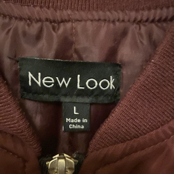 Maroon red cropped puffer jacket - Picture 5 of 5